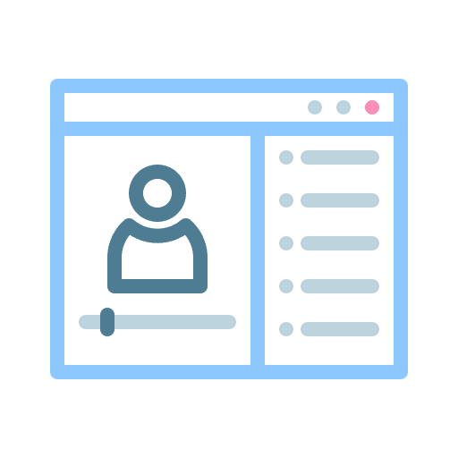 Online course communications lesson elearning icon