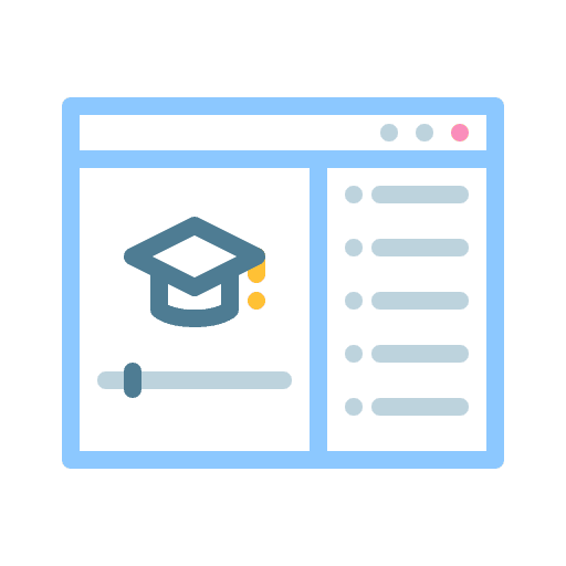 Online course online course education digital learning icon