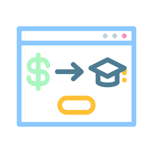 Tuition education mortarboard graduation hat icon