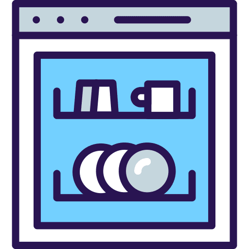 Dishwasher food and restaurant kitchen home appliance icon