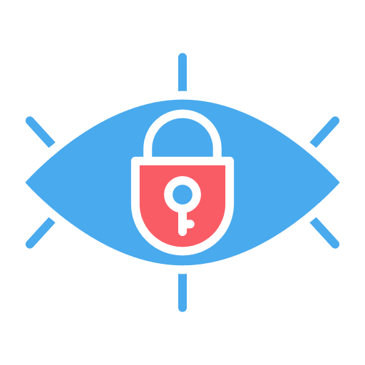 Eye recognition retinal scan iris eye recognition icon