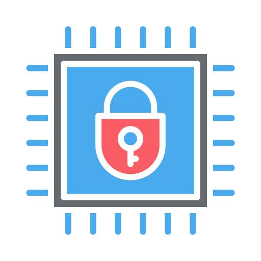 Microprocessor ram chip cpu icon