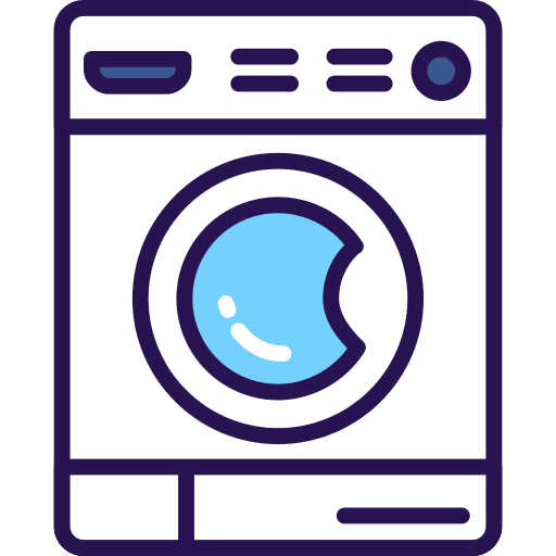 Washing machine laundry cleaning furniture and household icon