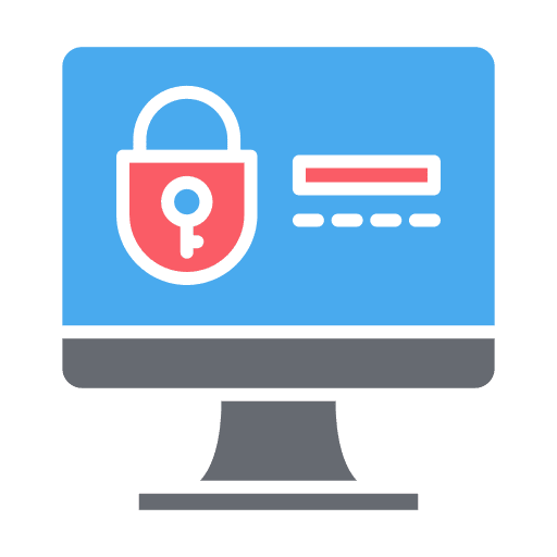 Passcode protection padlock locked icon Passcode protection padlock locked icon