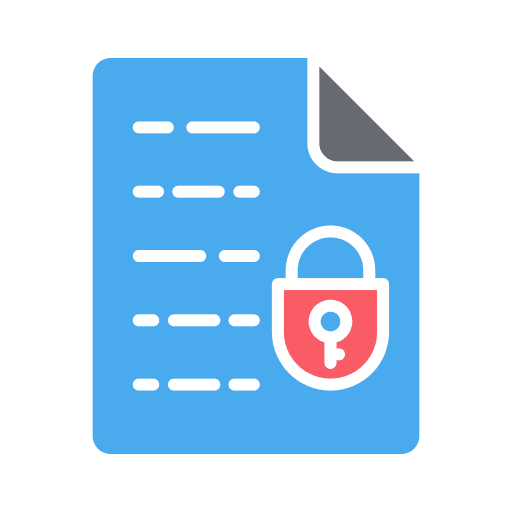 Document document security padlock icon Document document security padlock icon