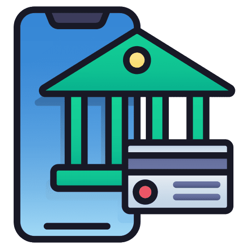 Mobile banking digital online payment phone icon