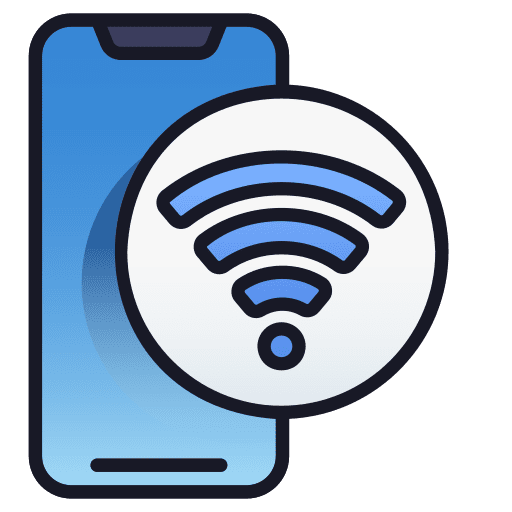 Wifi connect mobile analytics wifi signal icon