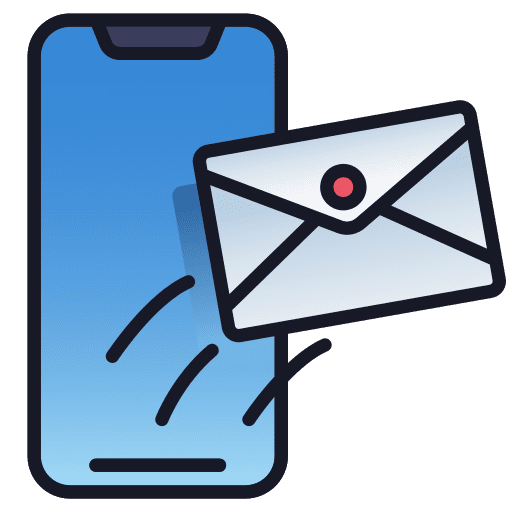 Mobile mail emails communications cellphone icon Mobile mail emails communications cellphone icon
