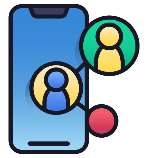 Sharing social media electronics mobile phone icon Sharing social media electronics mobile phone icon