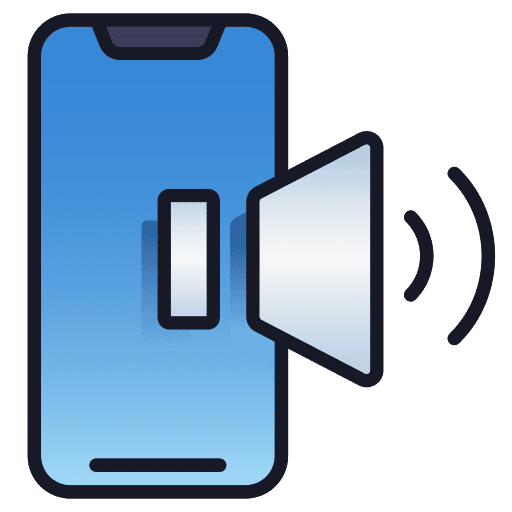 Speaker communications electronics mobile phone icon Speaker communications electronics mobile phone icon