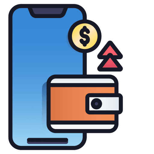 Transfer money send money transfer money smartphone icon Transfer money send money transfer money smartphone icon