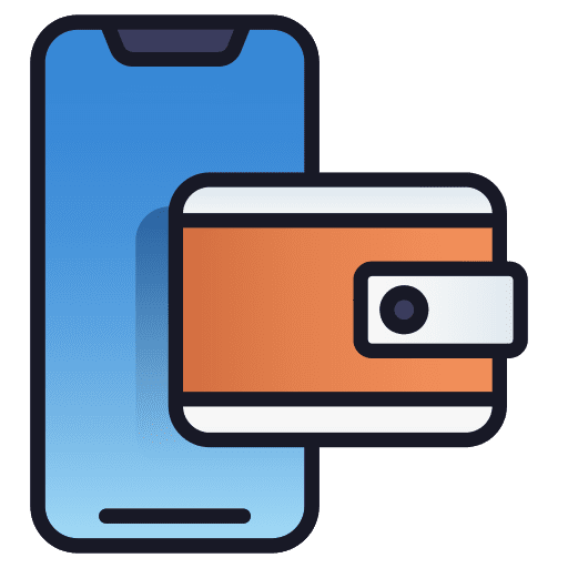Wallet payment method banking mobile payment icon Wallet payment method banking mobile payment icon