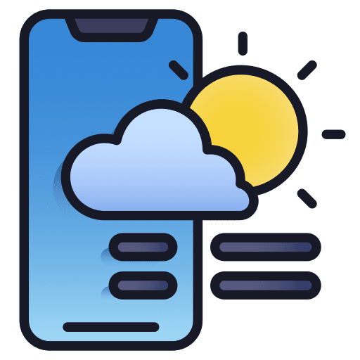 Weather app mobile application weather climate icon