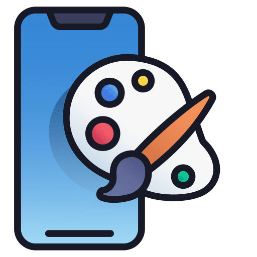 Art mobile phone painter edit icon Art mobile phone painter edit icon