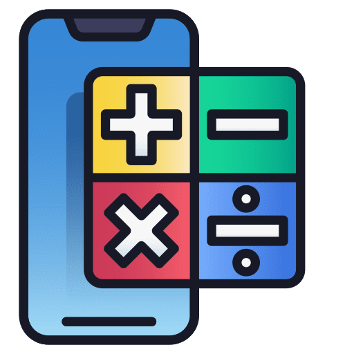 Calculator smartphone calculator app icon Calculator smartphone calculator app icon