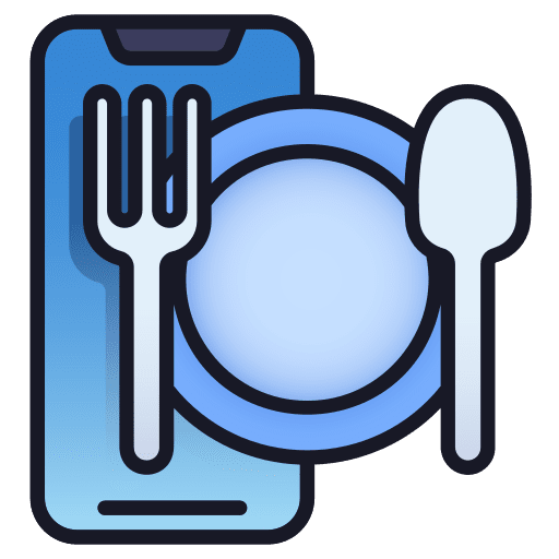 Food app food delivery mobile phone food and restaurant icon Food app food delivery mobile phone food and restaurant icon