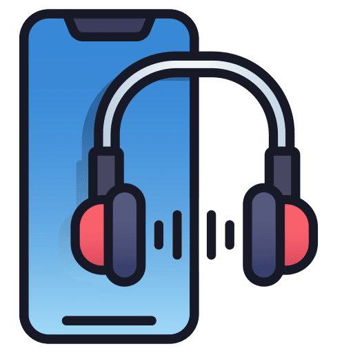 Headphones mobile phone music and multimedia music icon Headphones mobile phone music and multimedia music icon