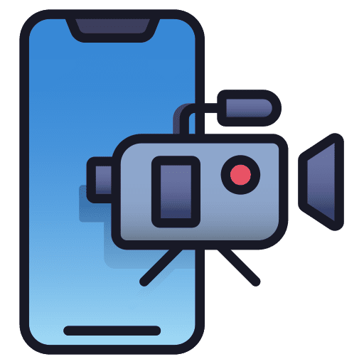 Video camera mobile application electronics mobile phone icon Video camera mobile application electronics mobile phone icon