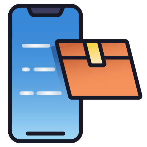Delivery box package delivery box smartphone icon Delivery box package delivery box smartphone icon