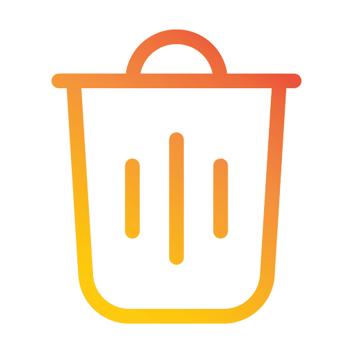 Delete garbage can rubbish icon Delete garbage can rubbish icon