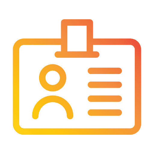 Id card identification identity pass icon