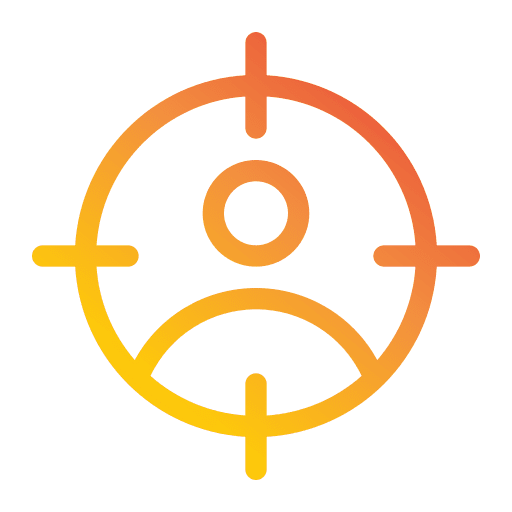 Target marketing target user icon Target marketing target user icon