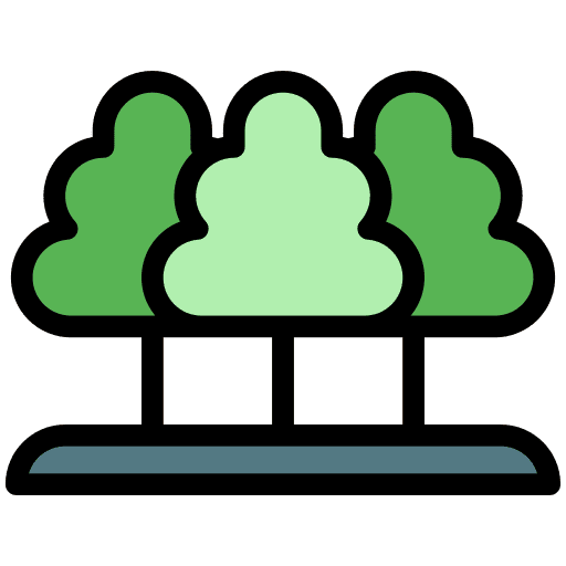 Forest yard tree gardening icon