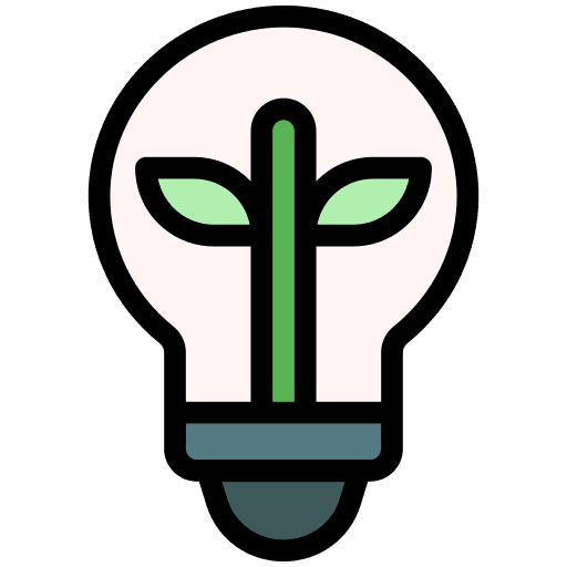 Lightbulb renewable energy electronics leaf icon Lightbulb renewable energy electronics leaf icon