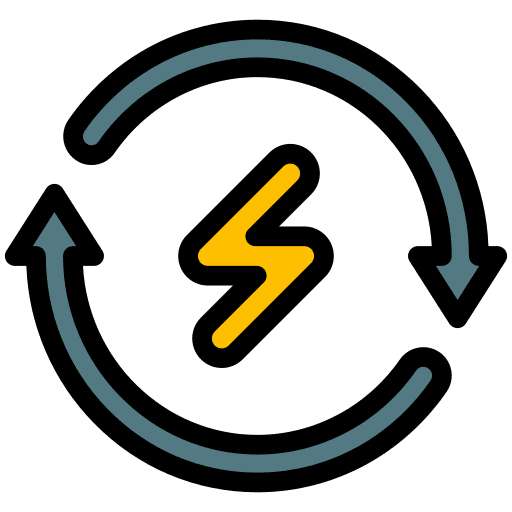 Energy ecology and environment bolt recycle icon Energy ecology and environment bolt recycle icon