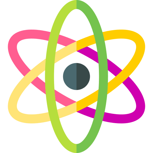 Atom nuclear physics atom icon