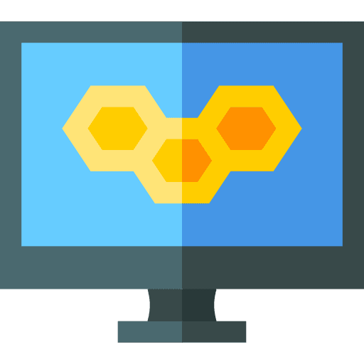 Monitor chemistry education computer icon Monitor chemistry education computer icon