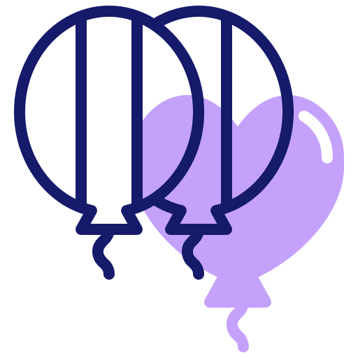 Balloon birthday and party balloon decoration icon
