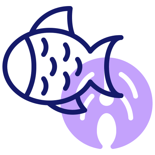 Fish animal food and restaurant fish icon