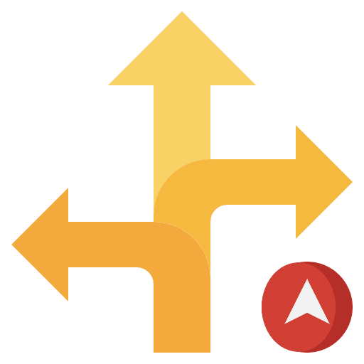 Direction different signaling maps and location icon