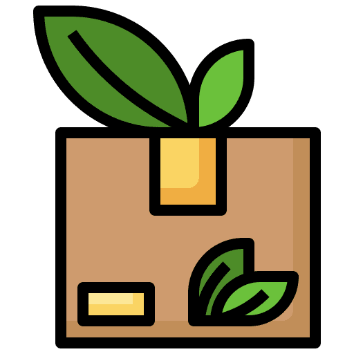 Eco friendly ecology and environment package natural product icon