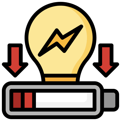 Low energy electronics energy progress icon