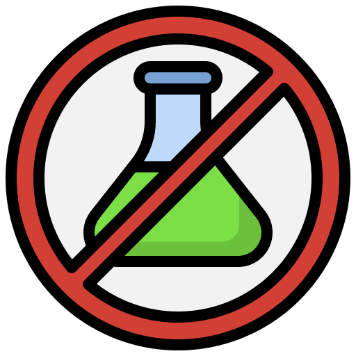 No chemical prohibition forbidden science icon