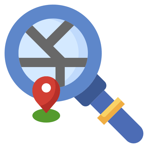 Search location maps and location magnifying glass internet icon Search location maps and location magnifying glass internet icon
