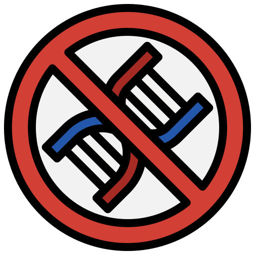 No gmo forbidden genetic engineering healthcare and medical icon No gmo forbidden genetic engineering healthcare and medical icon