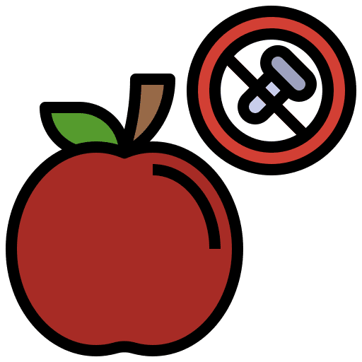 No preservatives fruit prohibited apple icon No preservatives fruit prohibited apple icon
