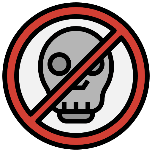 No toxic skull forbidden no toxic icon