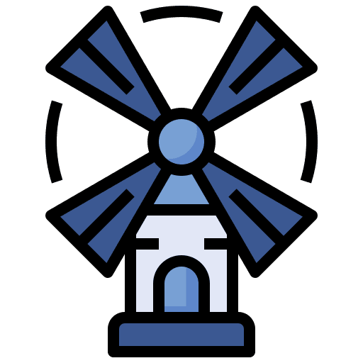 Wind mill ecology and environment wind mill power plant icon
