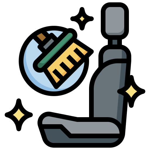 Car seat broom vehicle car wash icon