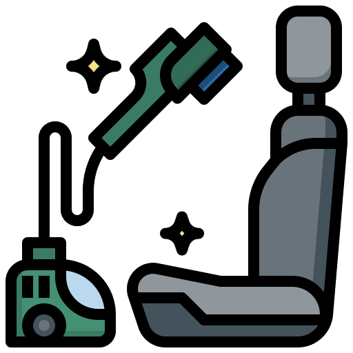 Vacuum cleaning car parts interior icon