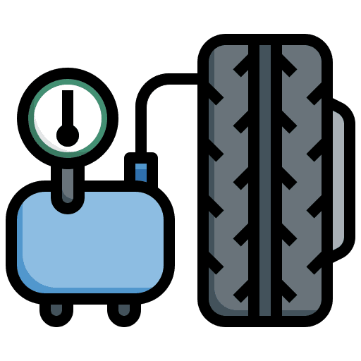 Air pump transport inflate car parts icon Air pump transport inflate car parts icon