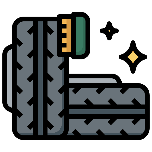 Tire car wash broom cleaning icon Tire car wash broom cleaning icon