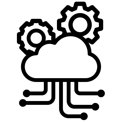 Technology networking connection data storage icon Technology networking connection data storage icon