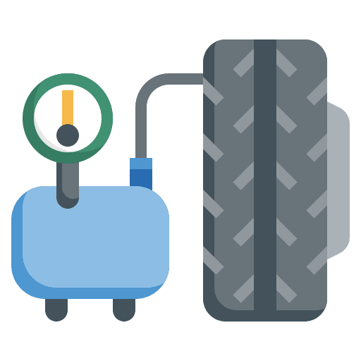 Air pump tire transportation car parts icon Air pump tire transportation car parts icon