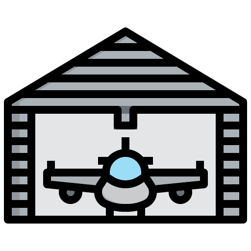 Hangar hangar flight transportation icon Hangar hangar flight transportation icon
