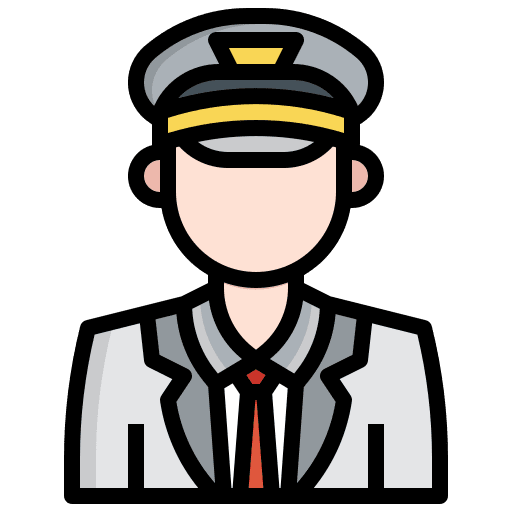 Pilot uniform male professions and jobs icon Pilot uniform male professions and jobs icon